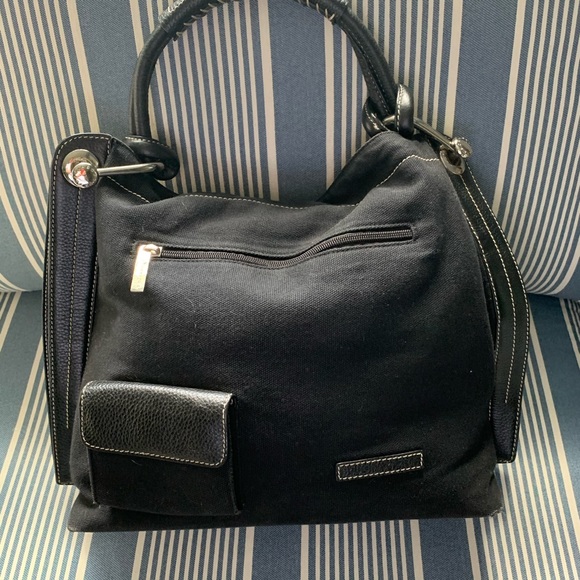 Small BCBG canvas tote. Base 13” x 5” - Picture 6 of 6